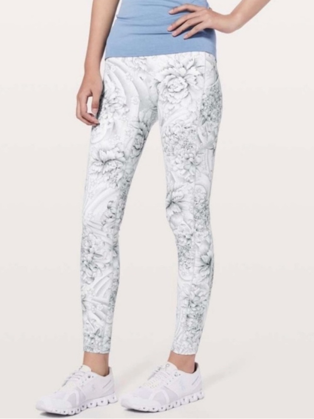 lululemon athletica White Floral-Print Leggings
